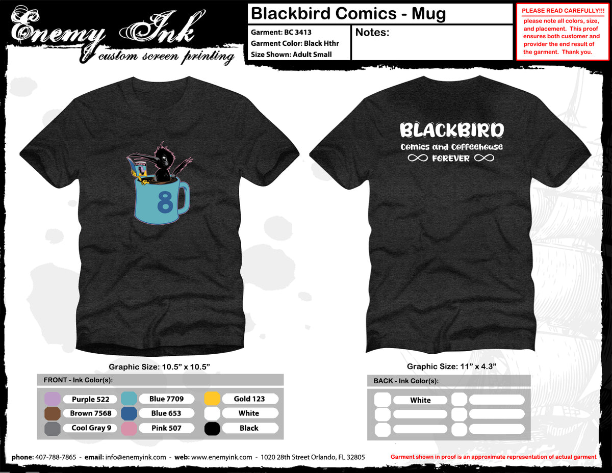 BLACKBIRD MUG SHIRT - XL - BLACK