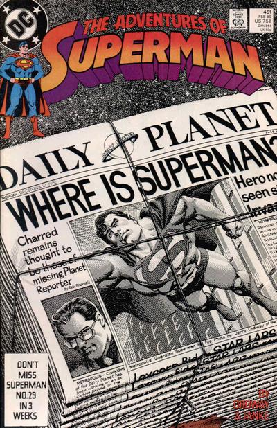 Adventures of Superman 1987 #451 Direct ed. - back issue - $3.00