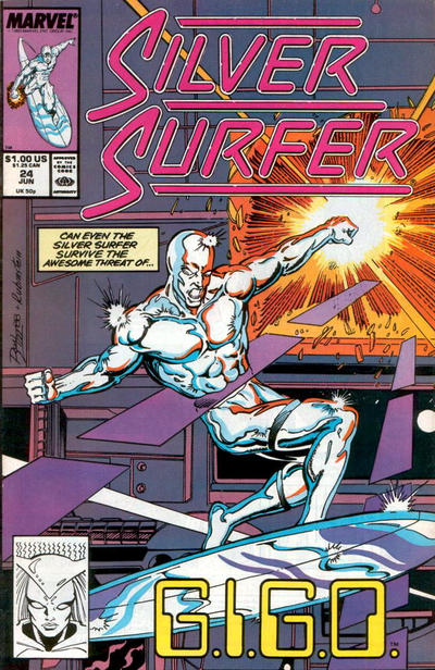 Silver Surfer 1987 #24 Direct ed. - back issue - $3.00