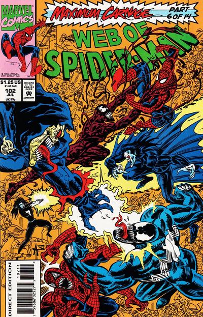 Web of Spider-Man 1985 #102 Direct Edition - No Condition Defined - $6.00