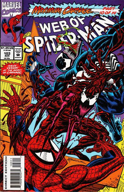 Web of Spider-Man 1985 #103 Direct Edition - No Condition Defined - $4.00
