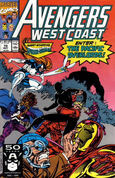 Avengers West Coast 1989 #70 Direct ed. - back issue - $3.00